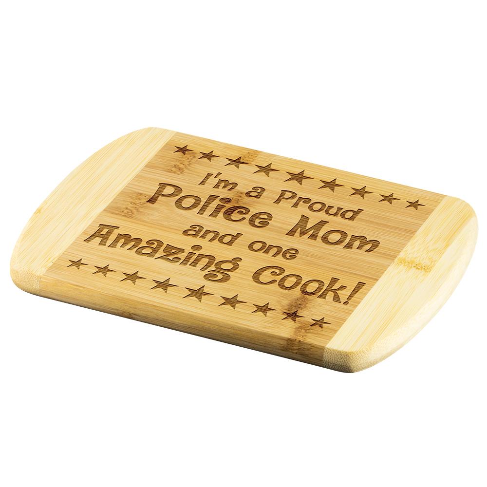 Police Mom & Amazing Cook Cutting Board | Heroic Defender