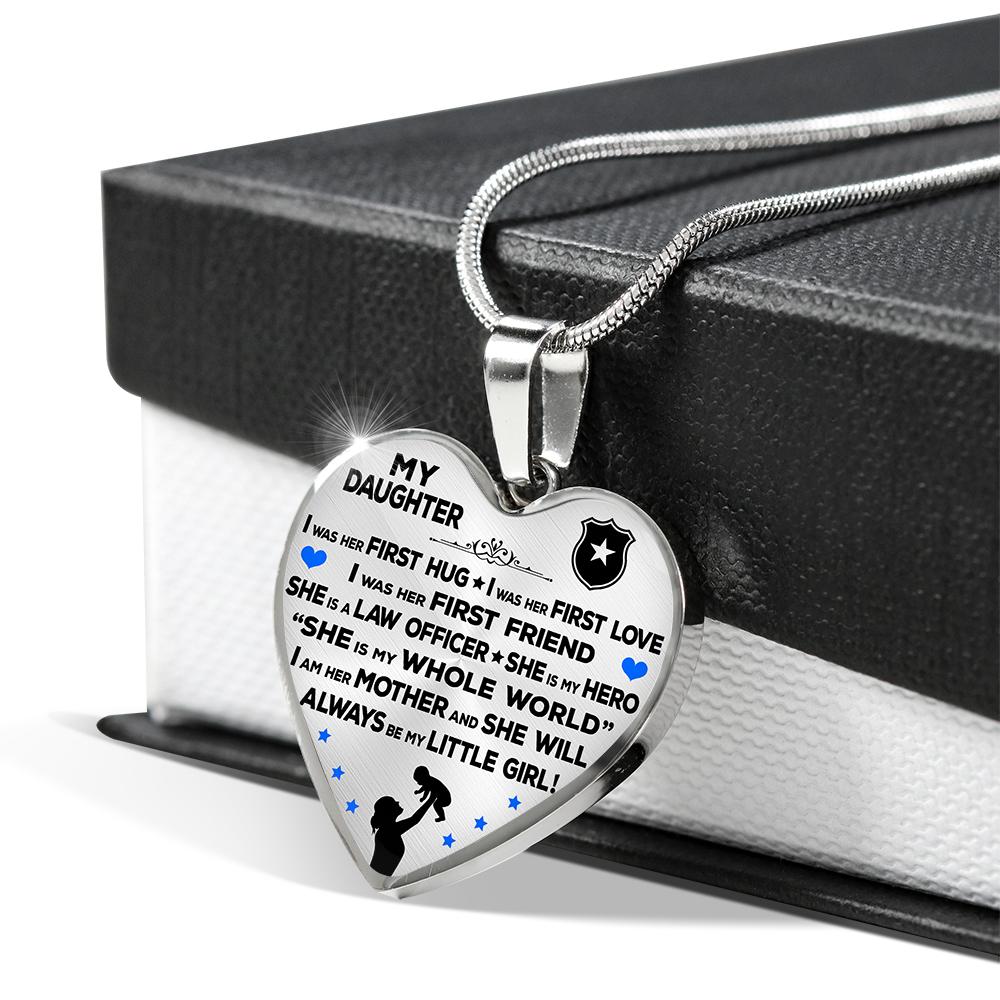 Police Mom "I Am Her Mother" Heart Necklace | Heroic Defender