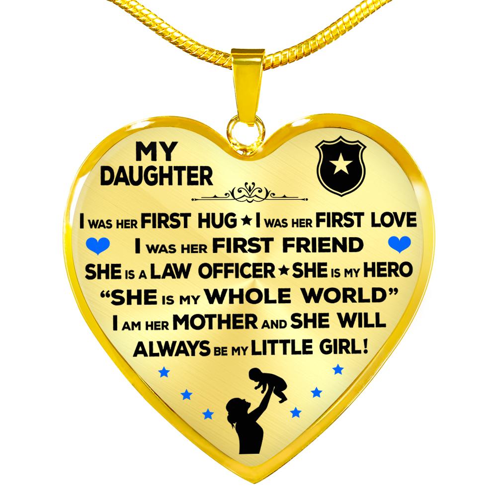 Police Mom "I Am Her Mother" Heart Necklace | Heroic Defender