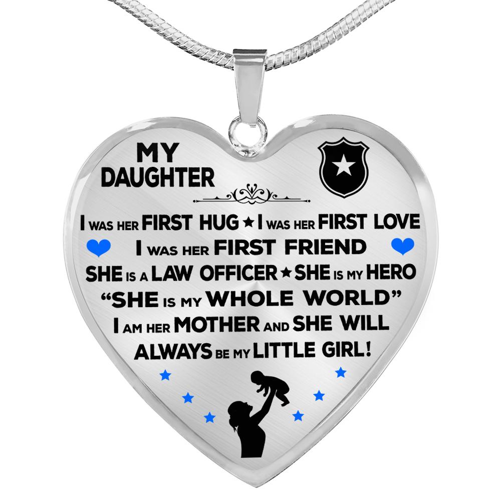 Police Mom "I Am Her Mother" Heart Necklace | Heroic Defender