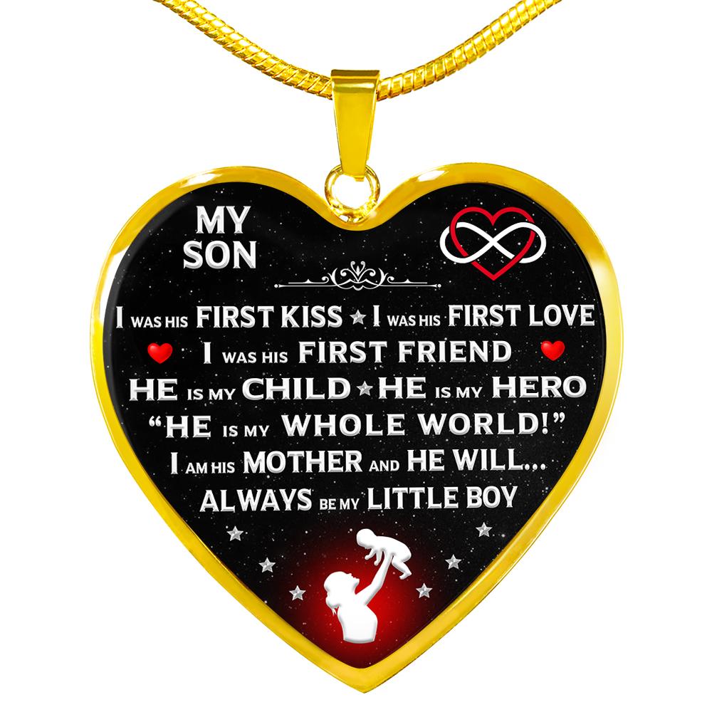 Proud Mom "I Am His Mother" Heart Necklace | Heroic Defender