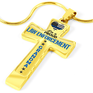 Proud Law Enforcement Grandma Cross Necklace - Heroic Defender