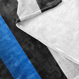Thin Blue Line Flag Fleece Blanket | Heroic Defender