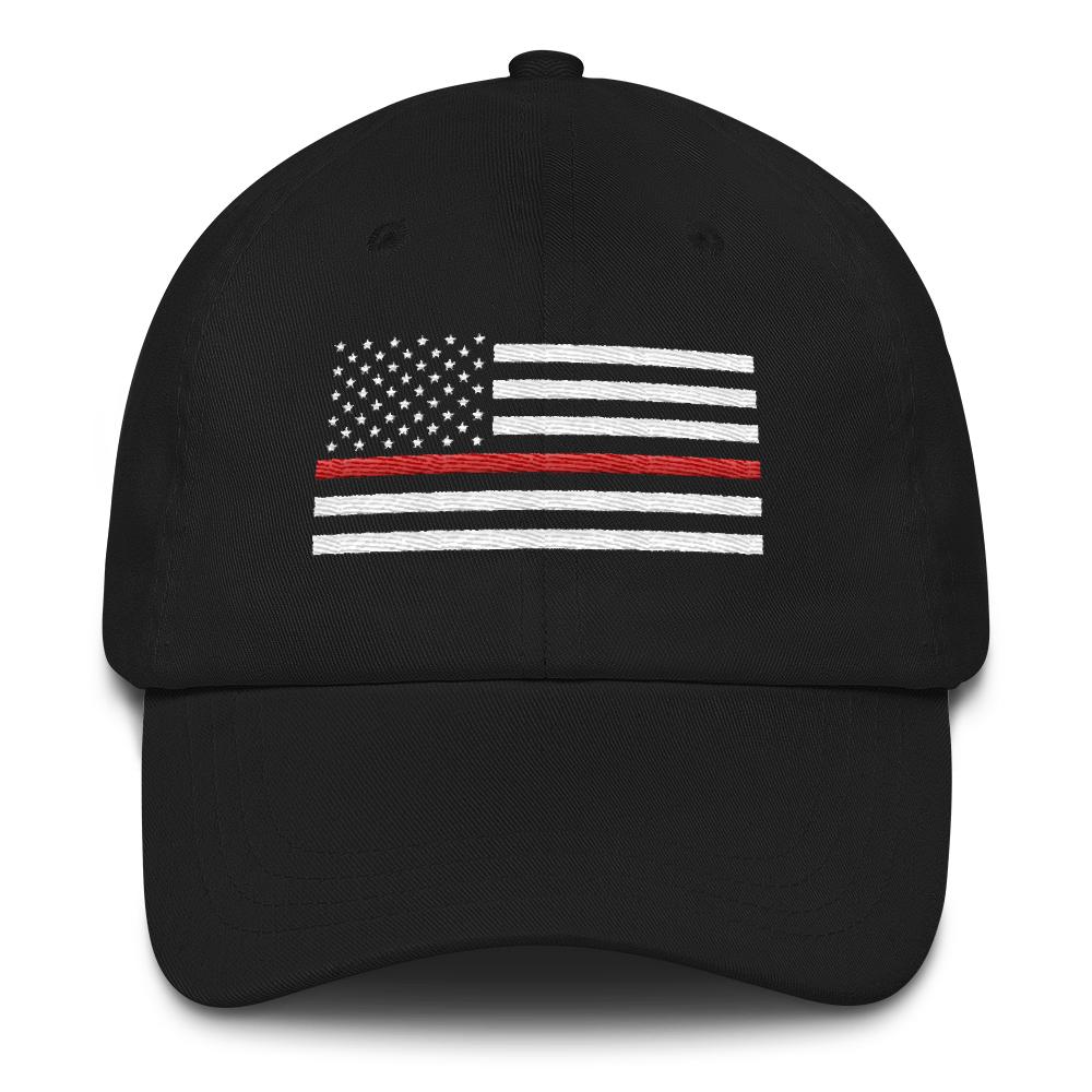 Thin Red Line Flag Baseball Cap - Heroic Defender