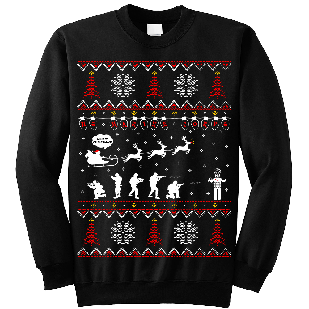 Marine corps ugly christmas sweater best sale