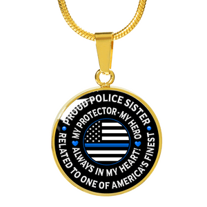 Police Sister "Always In My Heart" Necklace - Heroic Defender