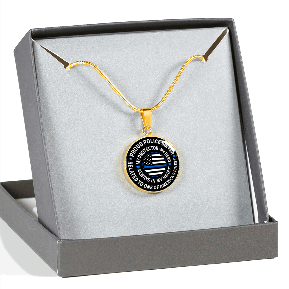 Police Sister "Always In My Heart" Necklace - Heroic Defender