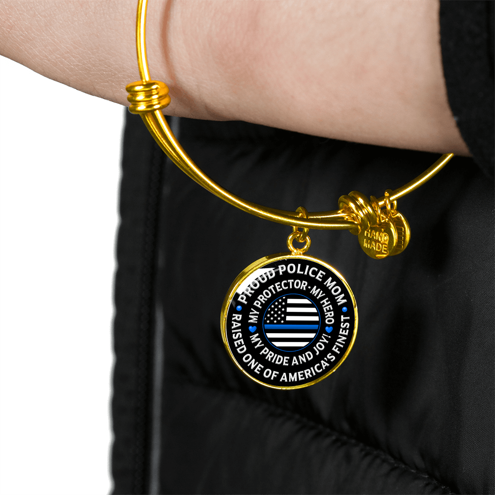 Police Mom "Pride and Joy" Bangle Bracelet - Heroic Defender