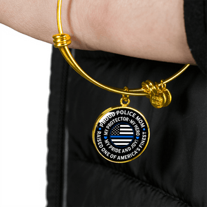 Police Mom "Pride and Joy" Bangle Bracelet - Heroic Defender