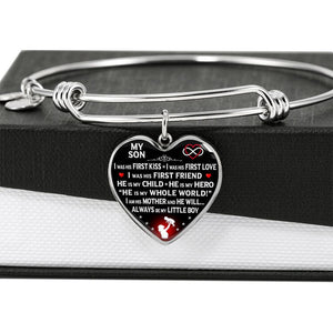 Proud Mom "I Am His Mother" Bangle Bracelet | Heroic Defender