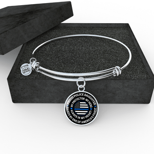 Police Daughter "Always In My Heart" Bangle Bracelet - Heroic Defender