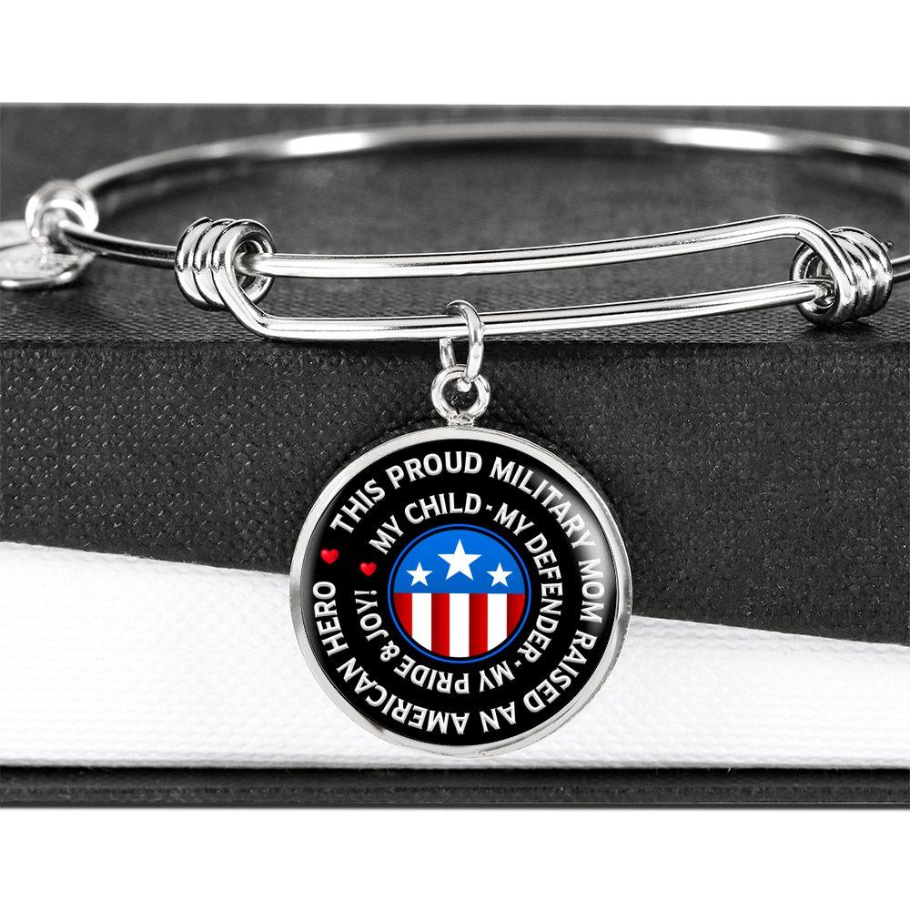 Military Mom "Pride and Joy" Bangle Bracelet | Heroic Defender