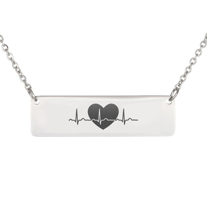 Custom cheap ekg necklace