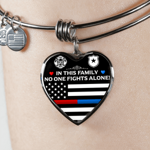 Firefighter and Law Enforcement Family Bangle Bracelet - Heroic Defender