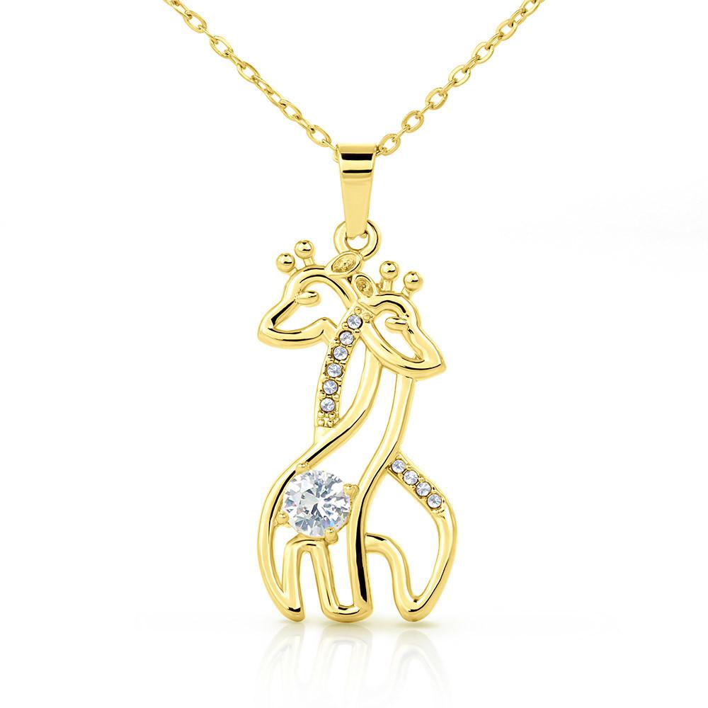 Mother To Daughter Graceful Love Giraffe Necklace