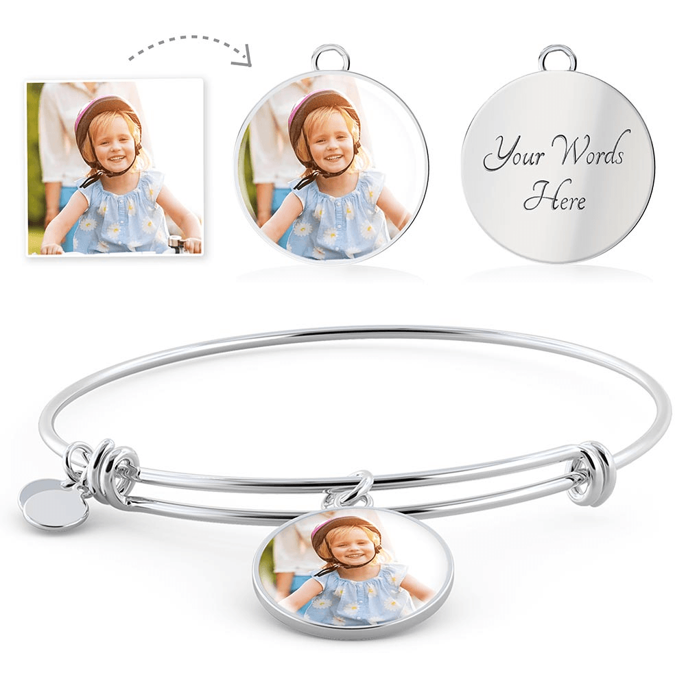 Family Personalized Photo Bangle Bracelet | Heroic Defender