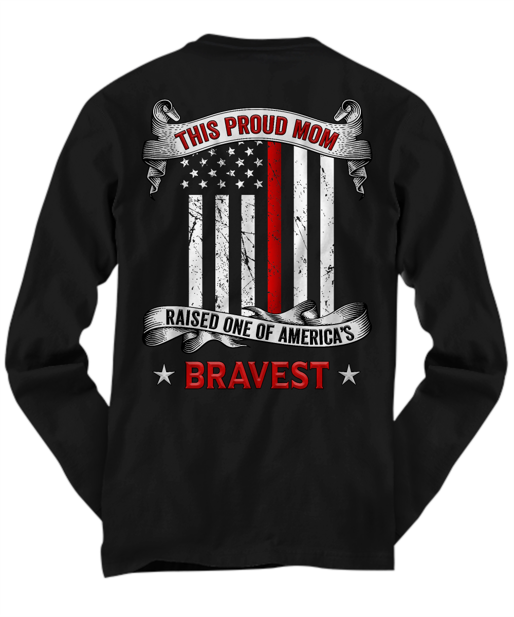 Proud Firefighter Mom Thin Red Line Shirt - Heroic Defender