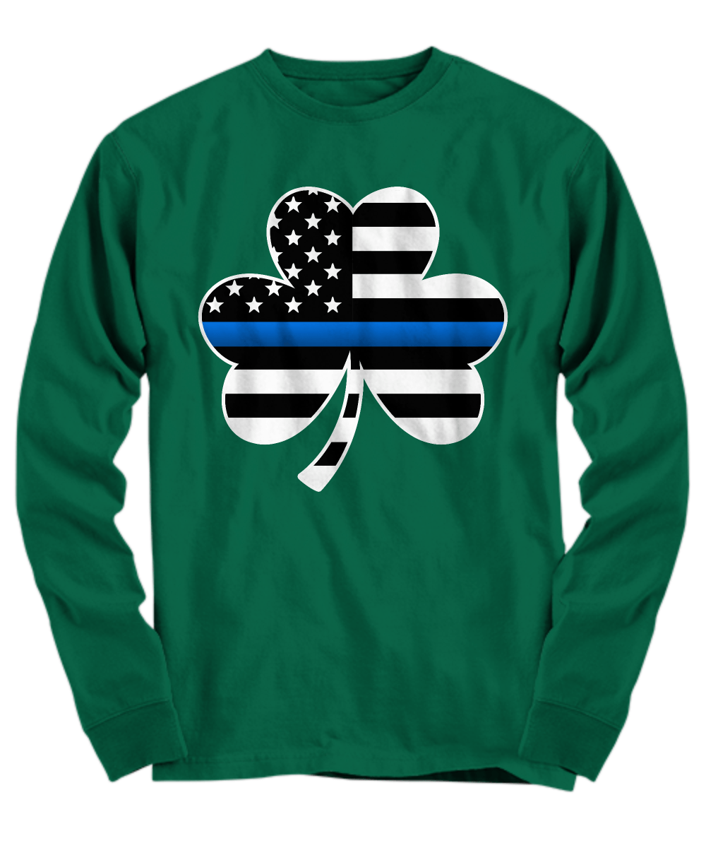 Thin Blue Line Saint Patrick's Day Shirt - Heroic Defender