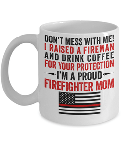 Proud Firefighter Mom Coffee Mug - Heroic Defender