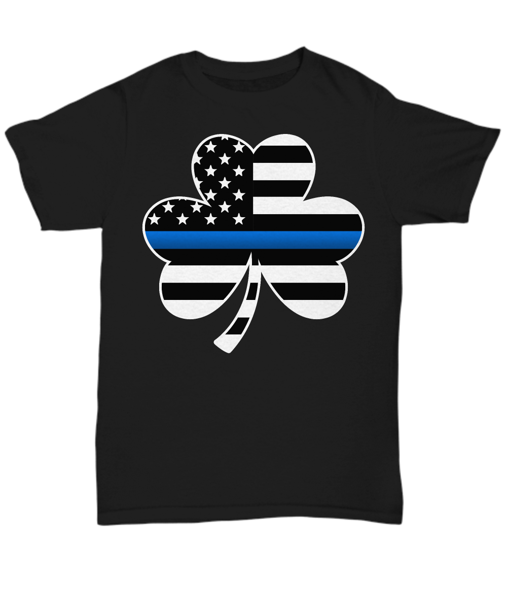 Thin Blue Line Saint Patrick's Day Shirt - Heroic Defender