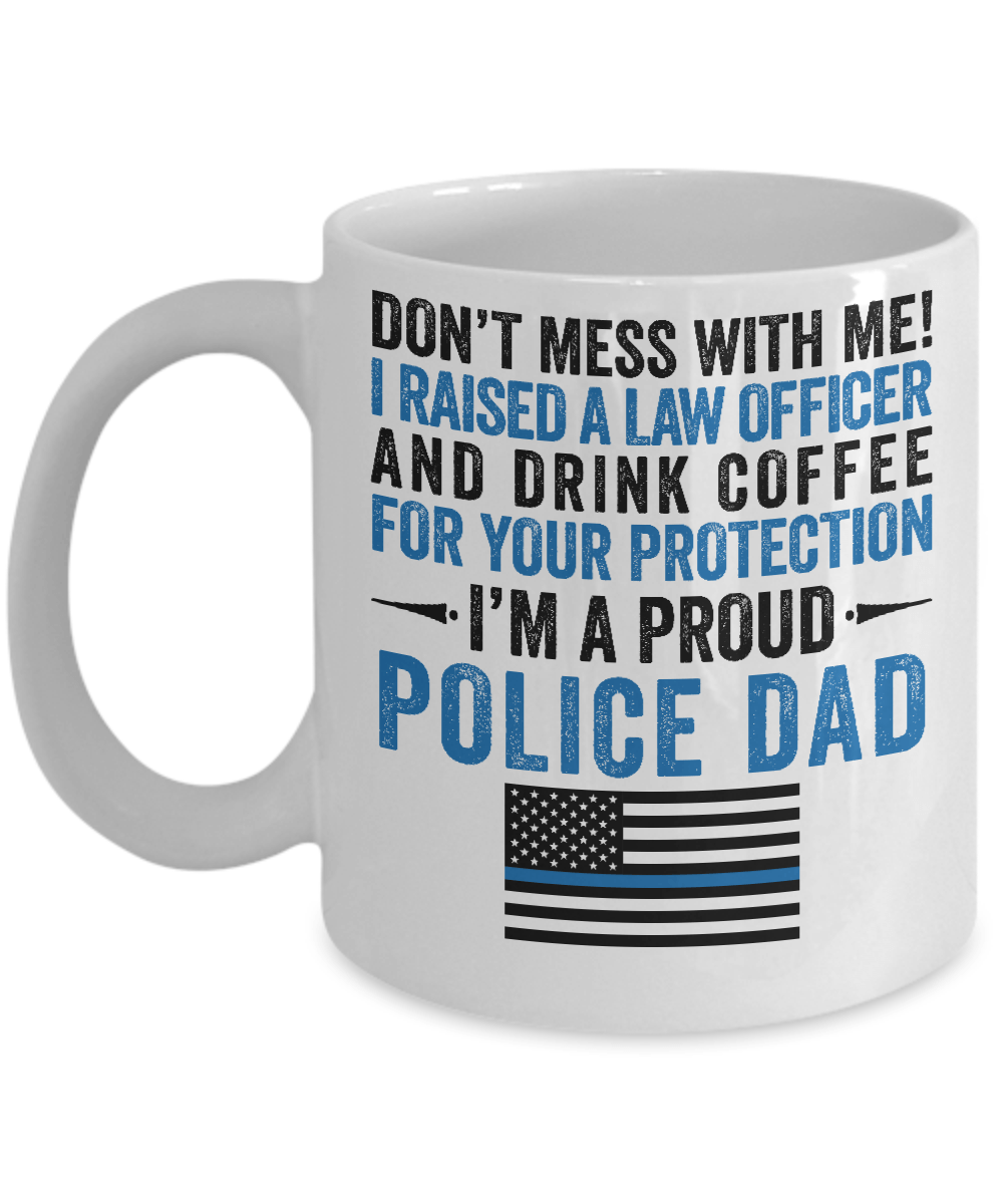 Proud Police Dad Coffee Mug - Heroic Defender