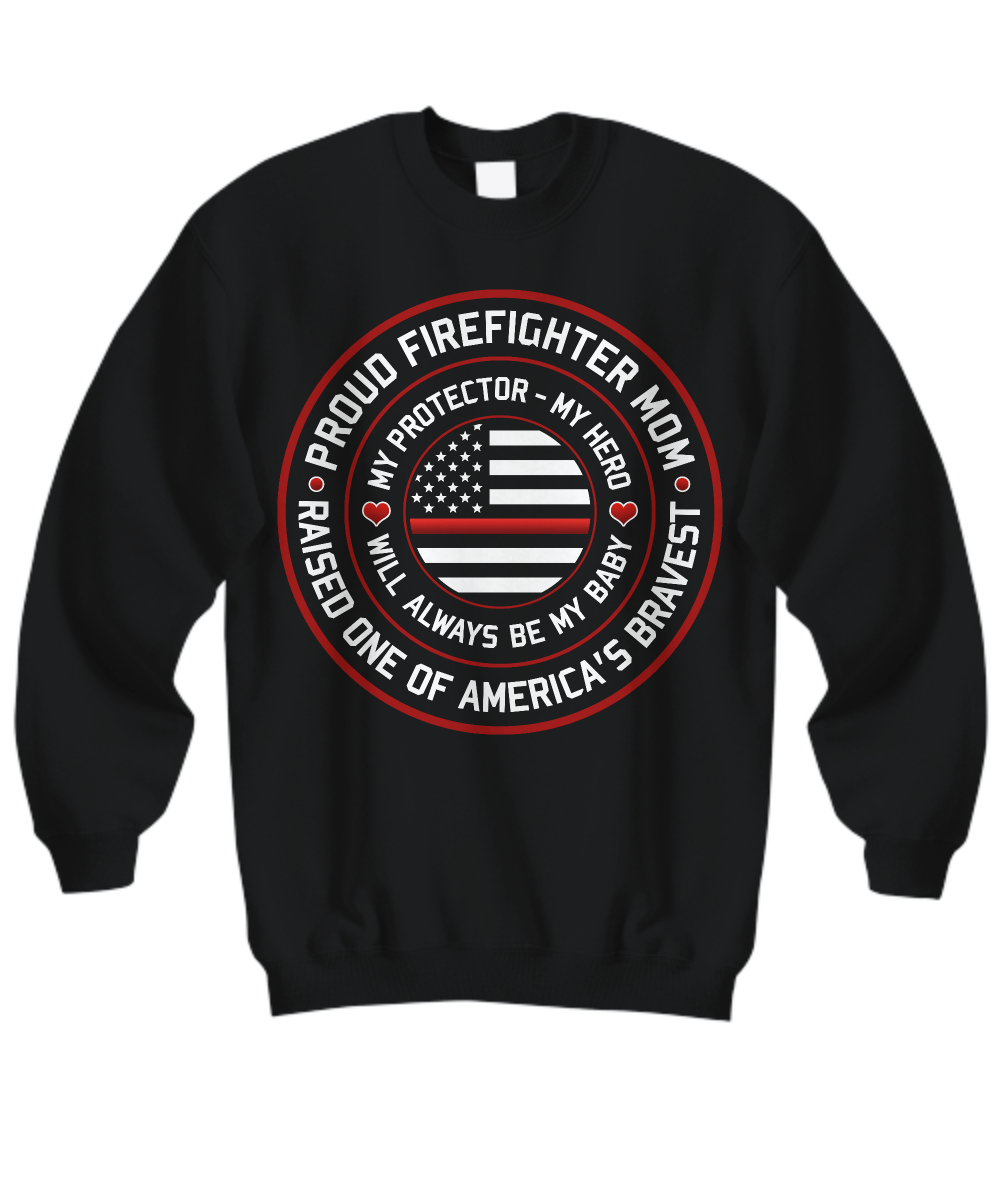 Proud Firefighter Mom Hoodie - Heroic Defender