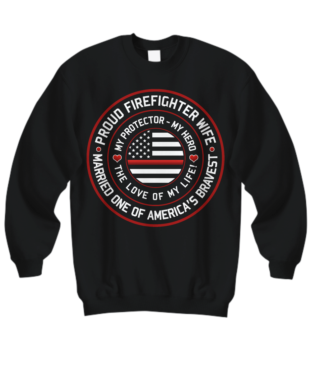 Proud Firefighter Wife Hoodie - Heroic Defender