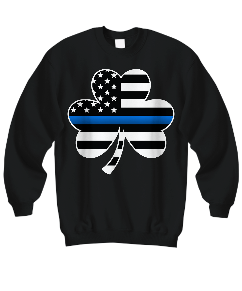 Thin Blue Line Saint Patrick's Day Sweatshirt - Heroic Defender