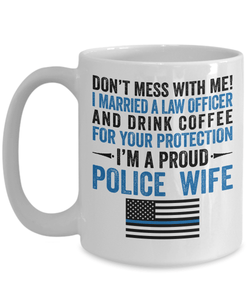 Proud Police Wife Coffee Mug - Heroic Defender