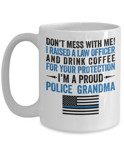 Proud Police Grandma Coffee Mug - Heroic Defender