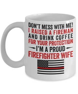 Proud Firefighter Wife Coffee Mug - Heroic Defender