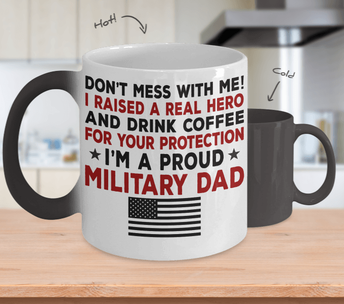 Proud Military Dad Color Changing Magic Mug | Heroic Defender