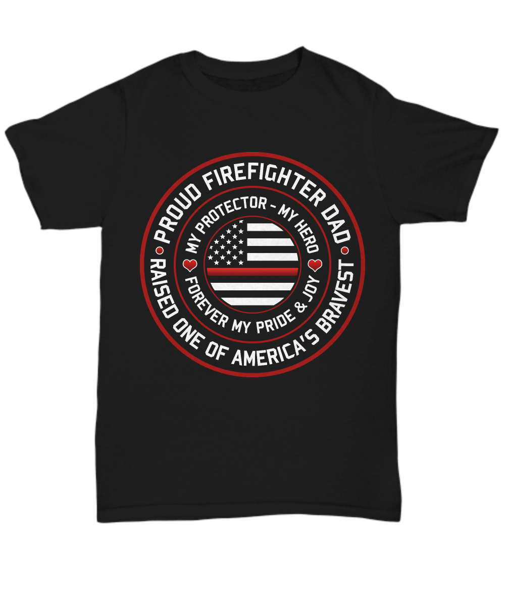 Proud Firefighter Dad Shirt - Heroic Defender