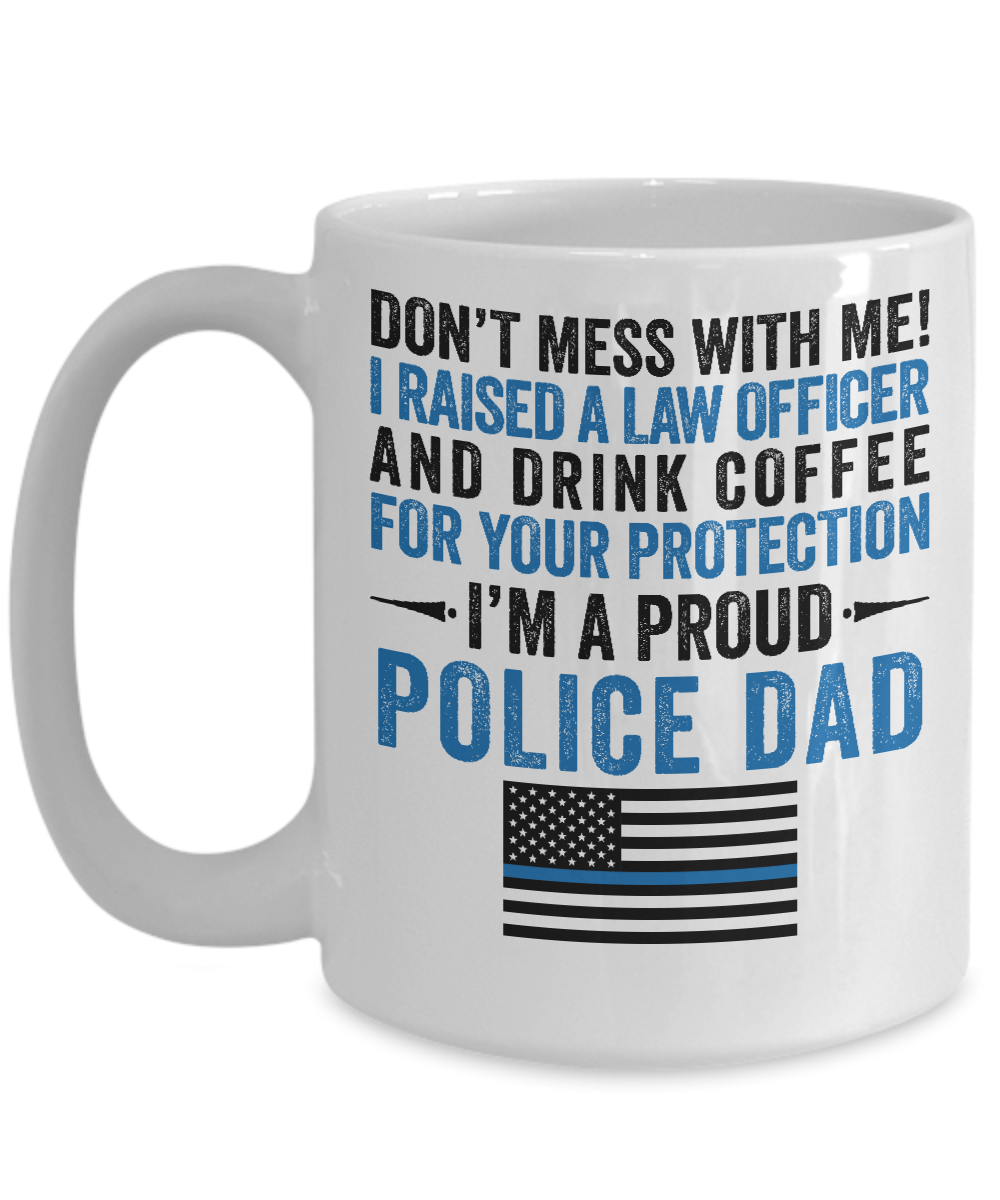Proud Police Dad Coffee Mug - Heroic Defender