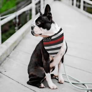 Thin Red Line Pet Bandana | Heroic Defender