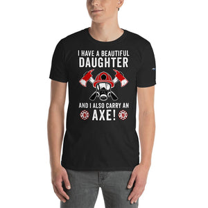 Protective Firefighter Dad Shirt - Heroic Defender