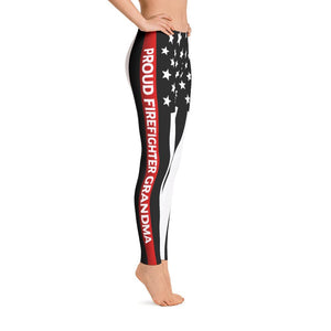 Thin Red Line Firefighter Grandma Leggings - Heroic Defender