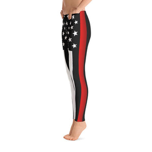 Thin Red Line Firefighter Grandma Leggings - Heroic Defender