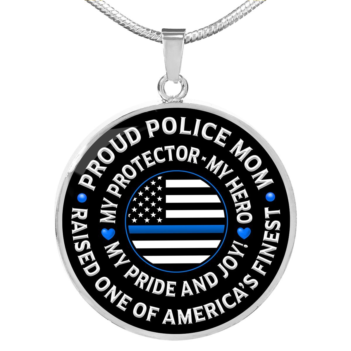 Police Mom "Pride and Joy" Necklace - Heroic Defender