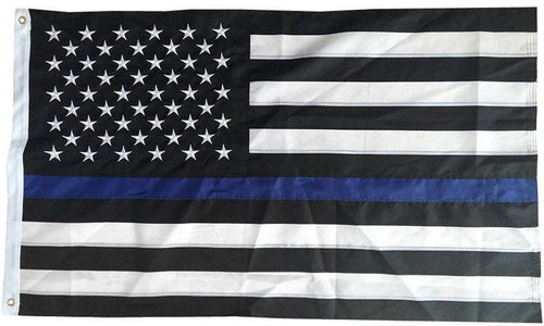 Thin Blue Line Police Flag - Heroic Defender