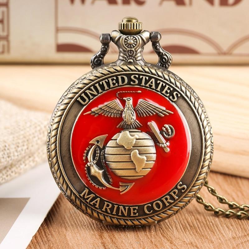 Vintage Bronze U.S. Marine Corps Pocket Watch
