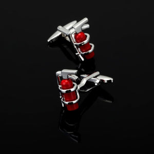 Men's Firefighter Fire Extinguisher Cufflinks - Heroic Defender