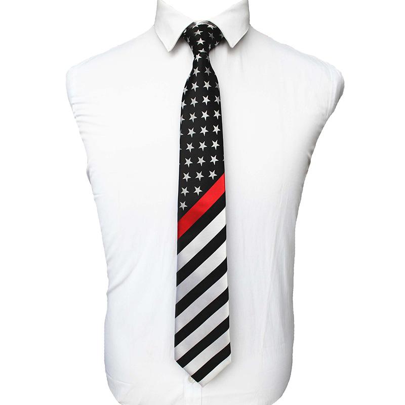 Thin Red Line Flag Neck Tie - Heroic Defender