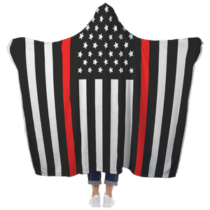 Thin Red Line Hooded Blanket | Heroic Defender